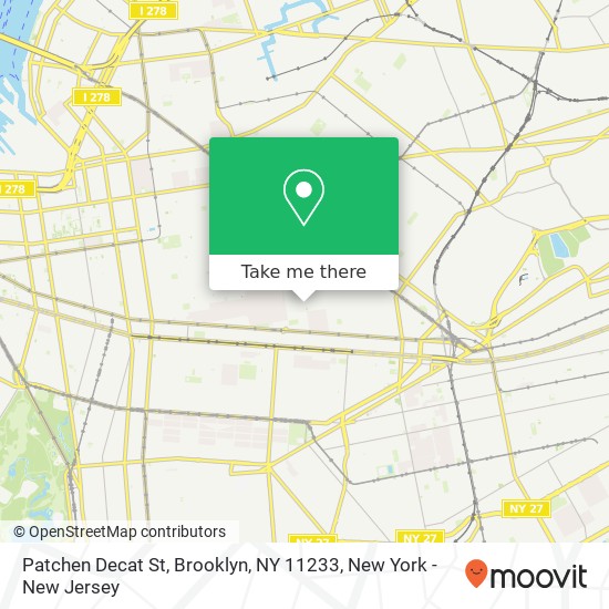 Patchen Decat St, Brooklyn, NY 11233 map