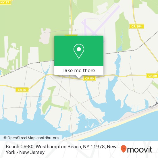 Mapa de Beach CR-80, Westhampton Beach, NY 11978