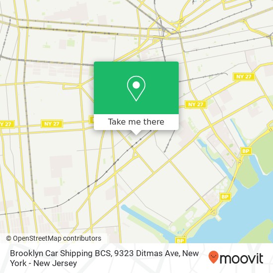 Mapa de Brooklyn Car Shipping BCS, 9323 Ditmas Ave