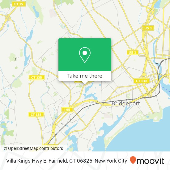Mapa de Villa Kings Hwy E, Fairfield, CT 06825