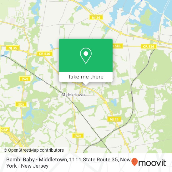 Mapa de Bambi Baby - Middletown, 1111 State Route 35