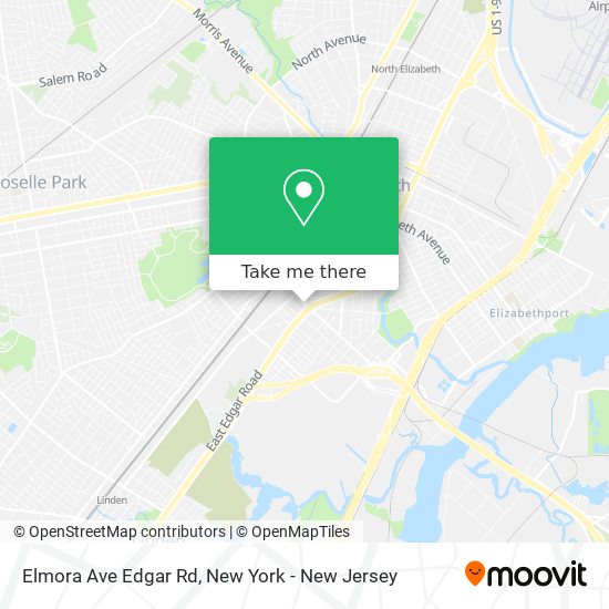 Elmora Ave Edgar Rd map