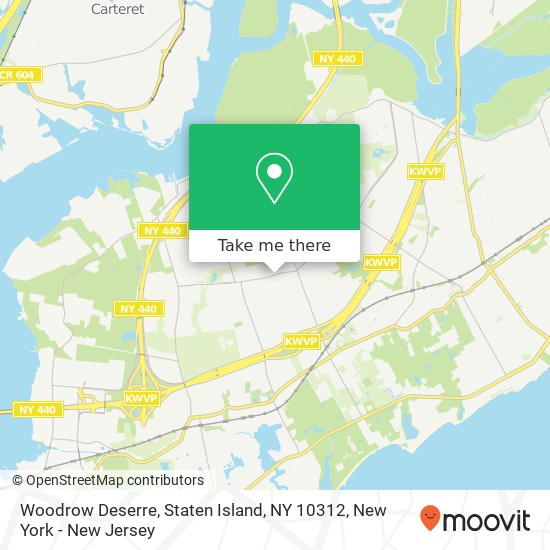 Mapa de Woodrow Deserre, Staten Island, NY 10312