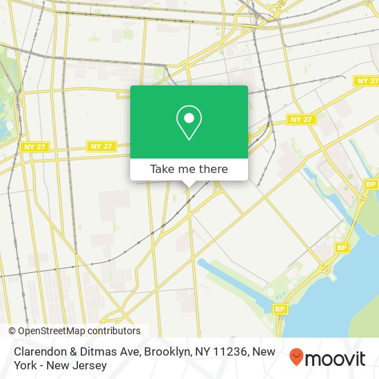 Clarendon & Ditmas Ave, Brooklyn, NY 11236 map