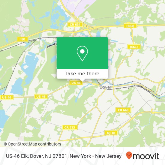 Mapa de US-46 Elk, Dover, NJ 07801