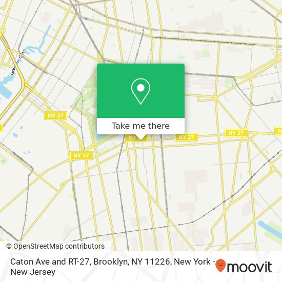 Caton Ave and RT-27, Brooklyn, NY 11226 map