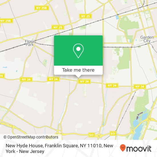 Mapa de New Hyde House, Franklin Square, NY 11010