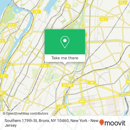 Southern 179th St, Bronx, NY 10460 map