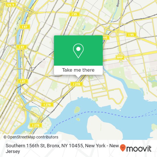Mapa de Southern 156th St, Bronx, NY 10455