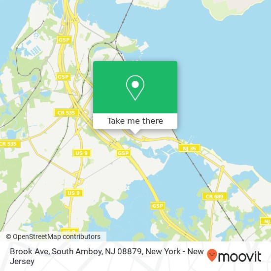 Brook Ave, South Amboy, NJ 08879 map