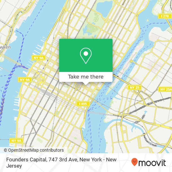 Mapa de Founders Capital, 747 3rd Ave