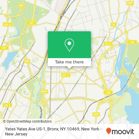 Mapa de Yates Yates Ave US-1, Bronx, NY 10469