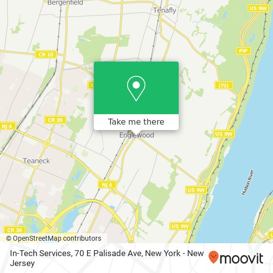 Mapa de In-Tech Services, 70 E Palisade Ave