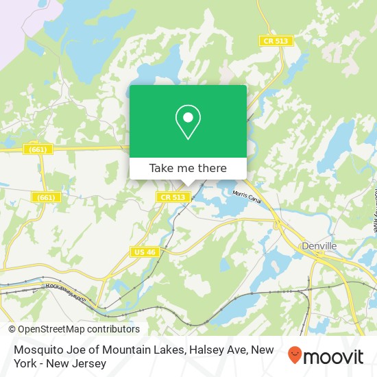 Mapa de Mosquito Joe of Mountain Lakes, Halsey Ave