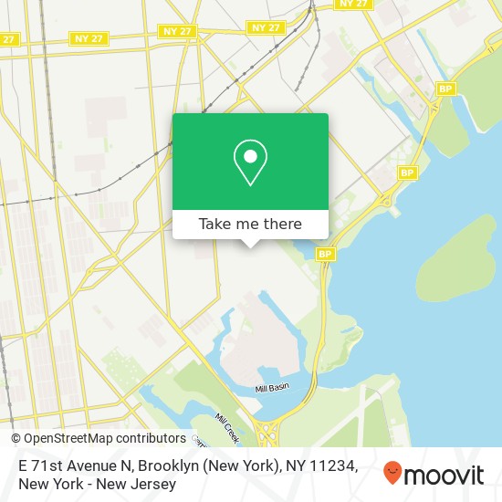 Mapa de E 71st Avenue N, Brooklyn (New York), NY 11234