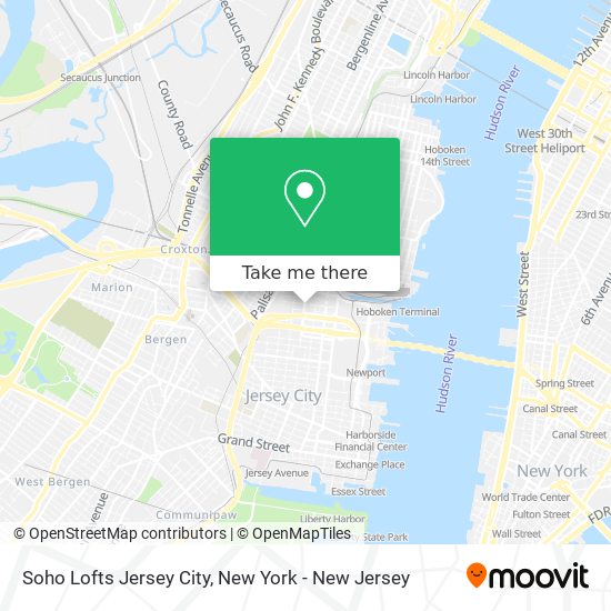Mapa de Soho Lofts Jersey City