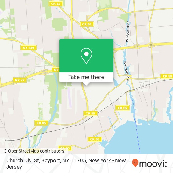 Mapa de Church Divi St, Bayport, NY 11705