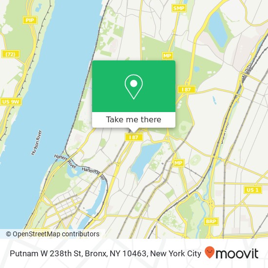 Putnam W 238th St, Bronx, NY 10463 map
