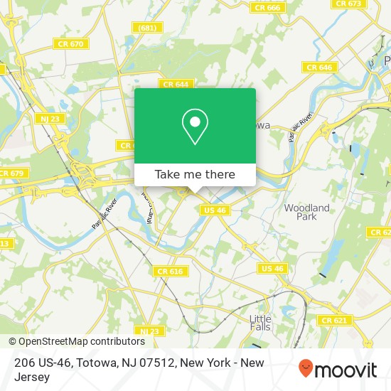 Mapa de 206 US-46, Totowa, NJ 07512