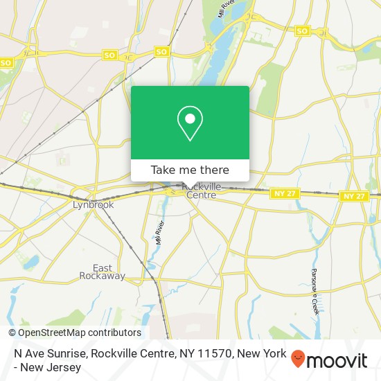 Mapa de N Ave Sunrise, Rockville Centre, NY 11570