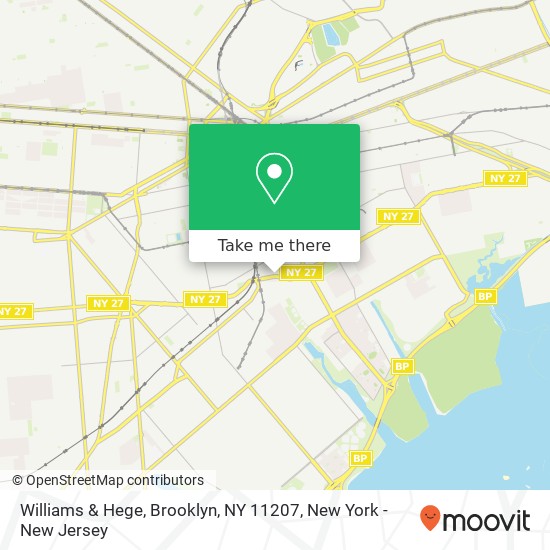 Mapa de Williams & Hege, Brooklyn, NY 11207