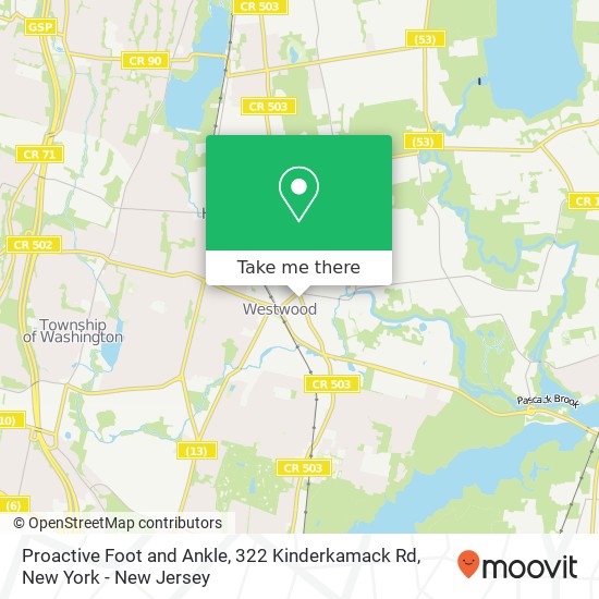 Proactive Foot and Ankle, 322 Kinderkamack Rd map