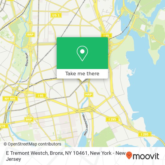 E Tremont Westch, Bronx, NY 10461 map