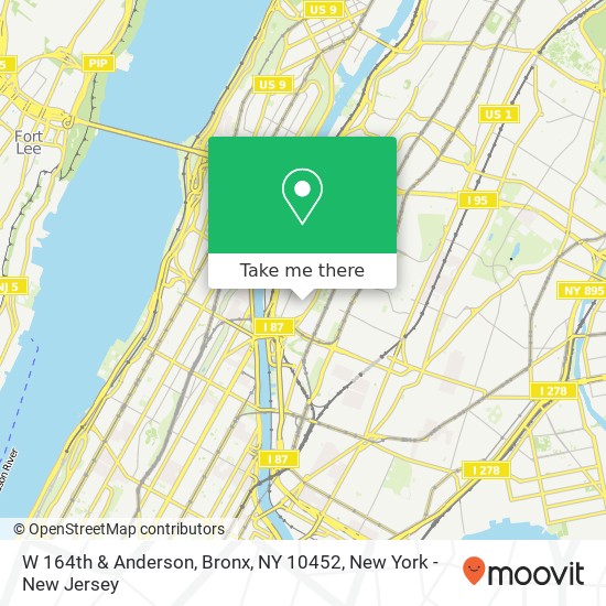 W 164th & Anderson, Bronx, NY 10452 map
