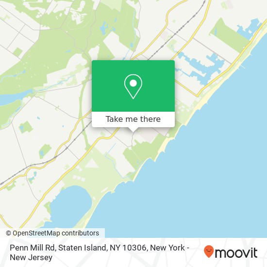 Mapa de Penn Mill Rd, Staten Island, NY 10306