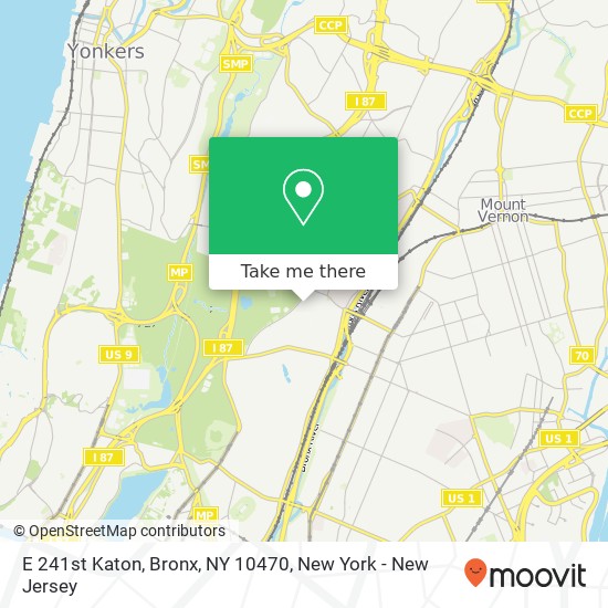 Mapa de E 241st Katon, Bronx, NY 10470