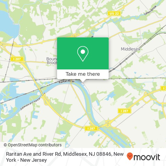 Raritan Ave and River Rd, Middlesex, NJ 08846 map