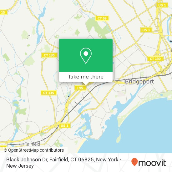 Mapa de Black Johnson Dr, Fairfield, CT 06825