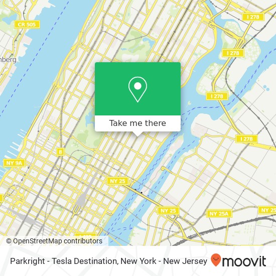 Mapa de Parkright - Tesla Destination