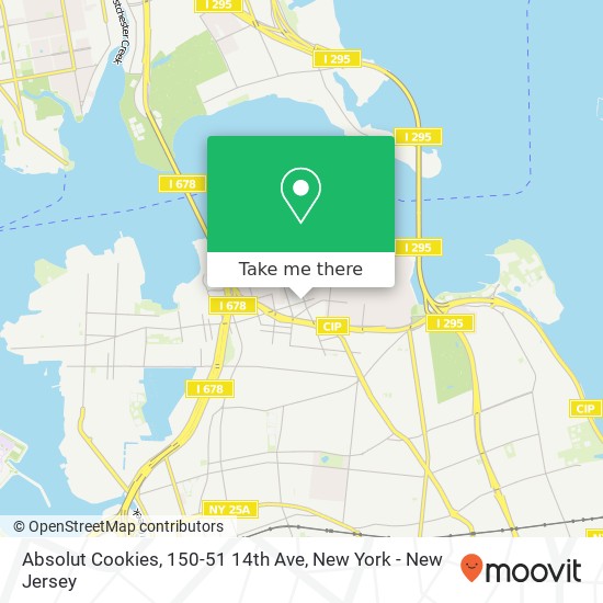 Absolut Cookies, 150-51 14th Ave map