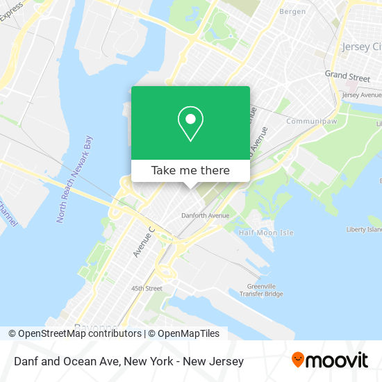 Danf and Ocean Ave map