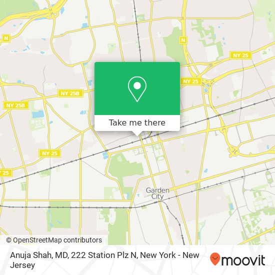 Mapa de Anuja Shah, MD, 222 Station Plz N