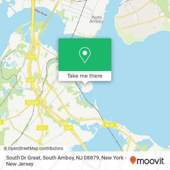 Mapa de South Dr Great, South Amboy, NJ 08879