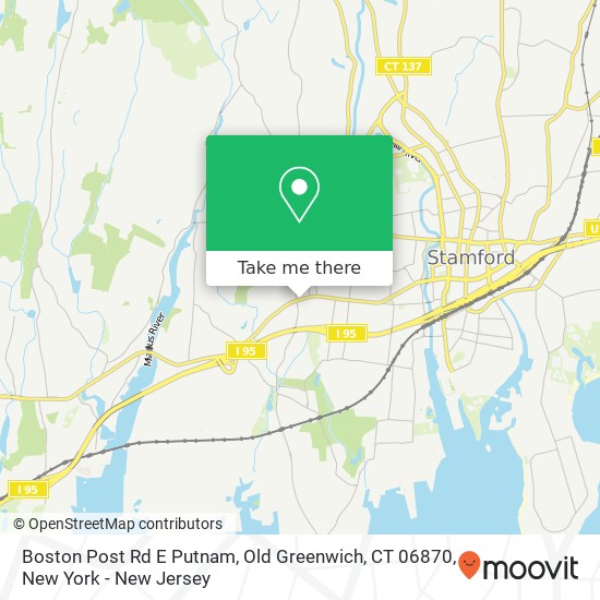 Mapa de Boston Post Rd E Putnam, Old Greenwich, CT 06870