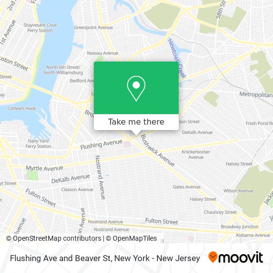 Mapa de Flushing Ave and Beaver St