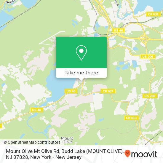 Mapa de Mount Olive Mt Olive Rd, Budd Lake (MOUNT OLIVE), NJ 07828