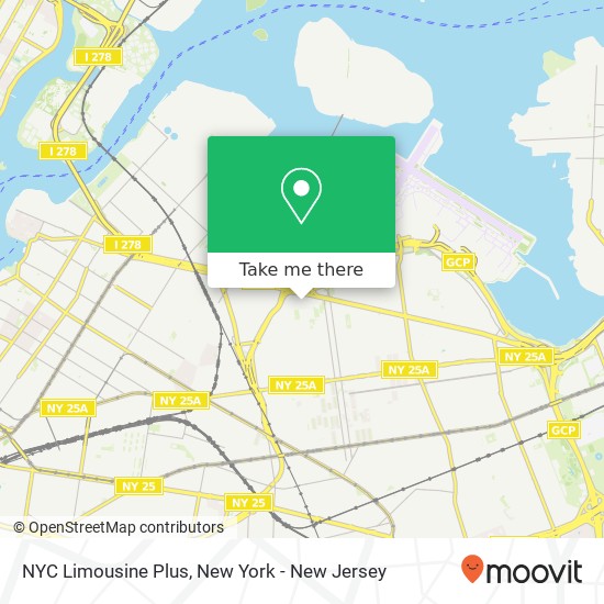 Mapa de NYC Limousine Plus