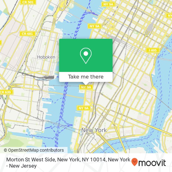 Mapa de Morton St West Side, New York, NY 10014