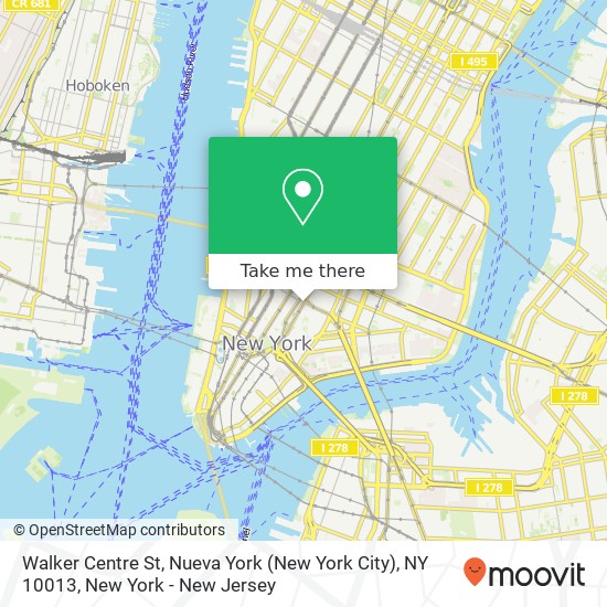 Walker Centre St, Nueva York (New York City), NY 10013 map
