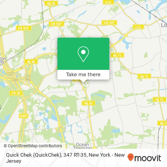 Mapa de Quick Chek (QuickChek), 347 RT-35