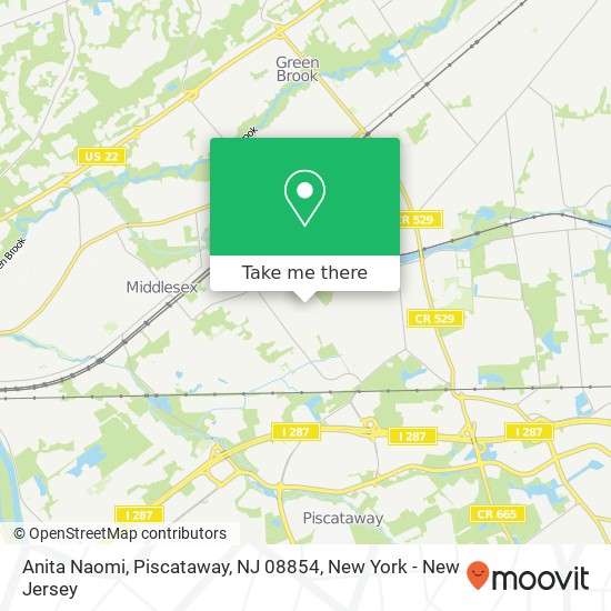 Mapa de Anita Naomi, Piscataway, NJ 08854