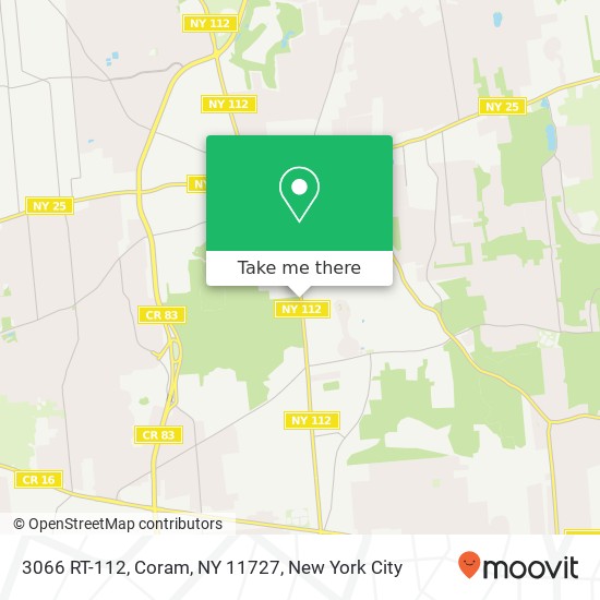 Mapa de 3066 RT-112, Coram, NY 11727