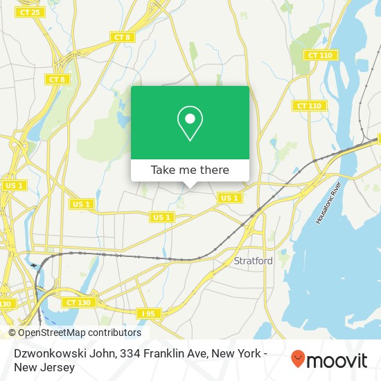 Mapa de Dzwonkowski John, 334 Franklin Ave