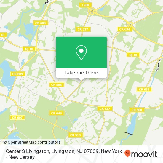 Mapa de Center S Livingston, Livingston, NJ 07039