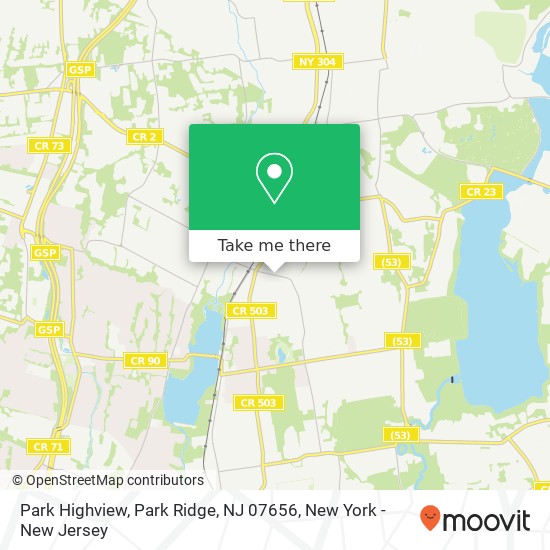 Mapa de Park Highview, Park Ridge, NJ 07656