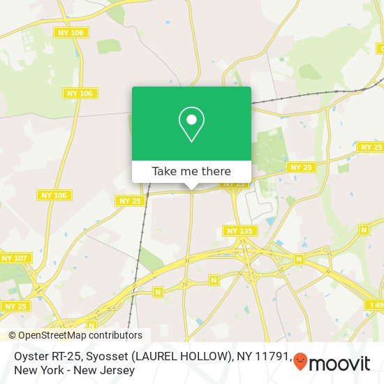 Oyster RT-25, Syosset (LAUREL HOLLOW), NY 11791 map